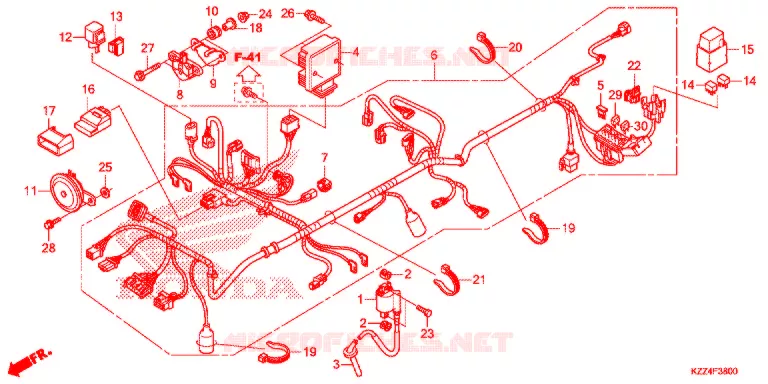 BEDRADINGSBUNDEL/ACCU Honda MOTO 250 CRF 2013  CRF250LD