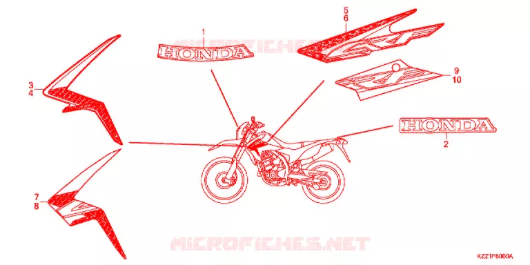 EMBLEEM/STREEP (CRF250L) Honda MOTO 250 CRF 2013  CRF250LD