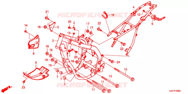 FRAME CHASSIS Honda MOTO 250 CRF 2014  CRF250LD