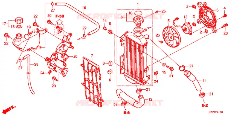 RADIATOR Honda MOTO 250 CRF 2014  CRF250LD