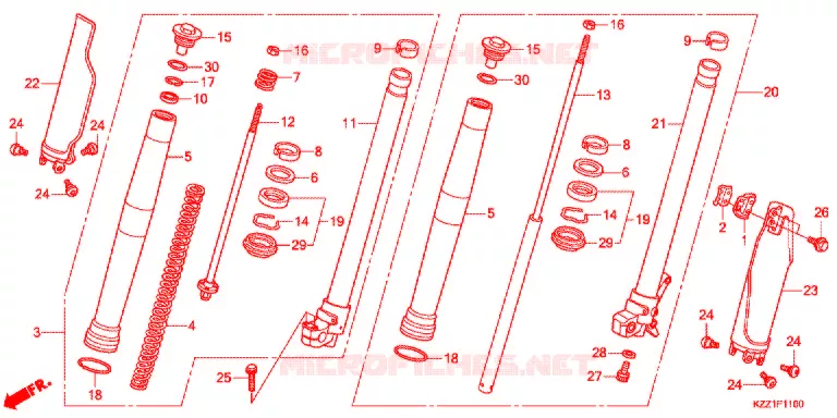 VOOR VORK Honda MOTO 250 CRF 2013  CRF250LD