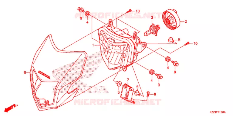KOPLAMP Honda MOTO 250 CRF 2014  CRF250LE