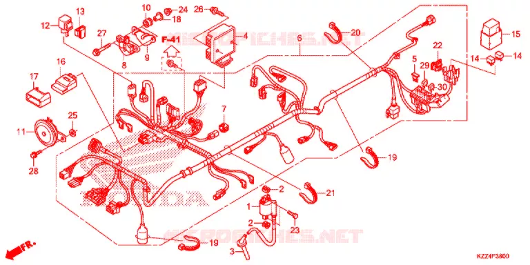 BEDRADINGSBUNDEL/ACCU Honda MOTO 250 CRF 2014  CRF250LE