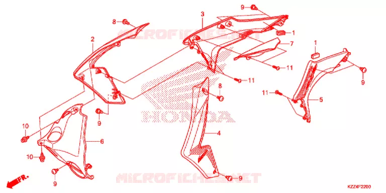 RADIATOR VERSTIJVING Honda MOTO 250 CRF 2014  CRF250LE