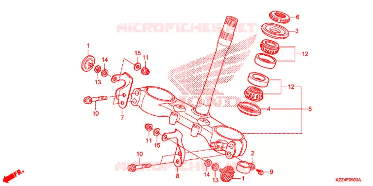 STURING STANG/BOVENSTE BRUG Honda MOTO 250 CRF 2014  CRF250LE