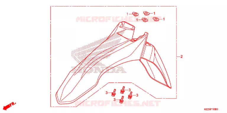 VOORSPATBORD Honda MOTO 250 CRF 2014  CRF250LE