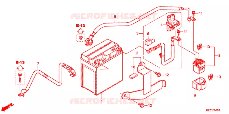 GEREEDSCHAP/ACCUVAK Honda MOTO 250 CRF 2016  CRF250LF