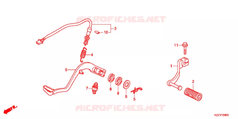 OPSTAP/KICKARM/ WISSEL PEDAAL Honda MOTO 250 CRF 2016  CRF250LF