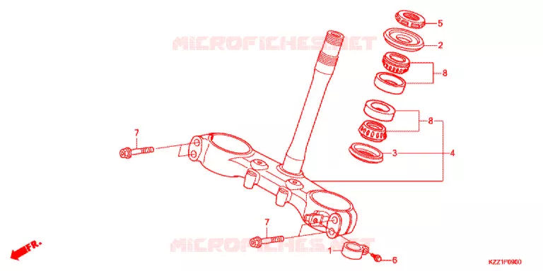 STURING STANG/BOVENSTE BRUG Honda MOTO 250 CRF 2015  CRF250LF