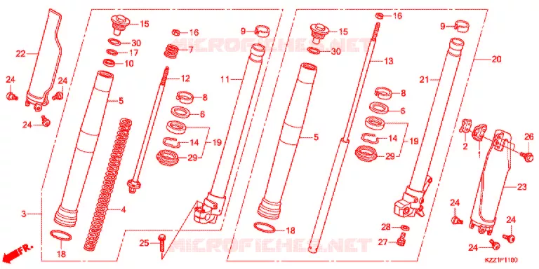 VOOR VORK Honda MOTO 250 CRF 2016  CRF250LF