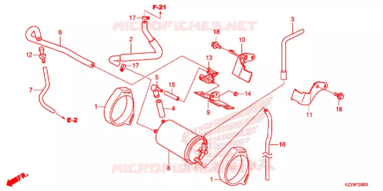 KOOLSTOFBUS Honda MOTO 250 CRF 2015  CRF250LF