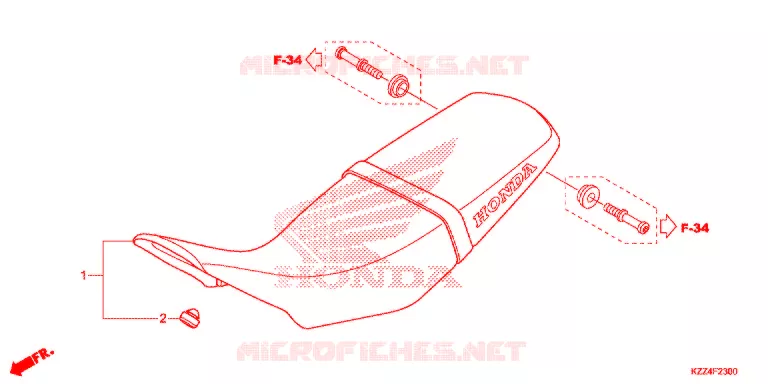 ENKELE ZITTING(2) Honda MOTO 250 CRF 2015  CRF250LF