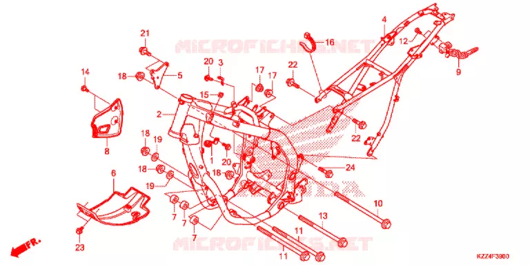 FRAME CHASSIS Honda MOTO 250 CRF 2015  CRF250LF