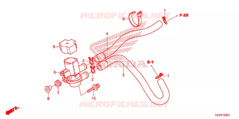 LUCHTINJECTIE SOLENOIDEKLEP Honda MOTO 250 CRF 2015  CRF250LF