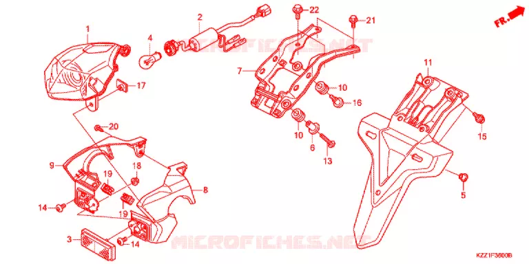 ACHTERLICHT(2) Honda MOTO 250 CRF 2016  CRF250LF
