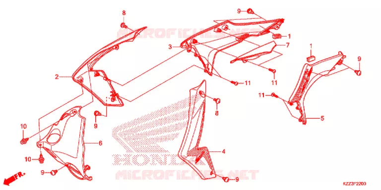 RADIATOR VERSTIJVING Honda MOTO 250 CRF 2017  CRF250LG
