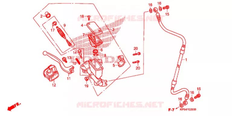 VOORREM HOOFDCILINDER Honda MOTO 230 CRF 2005  CRF230F5