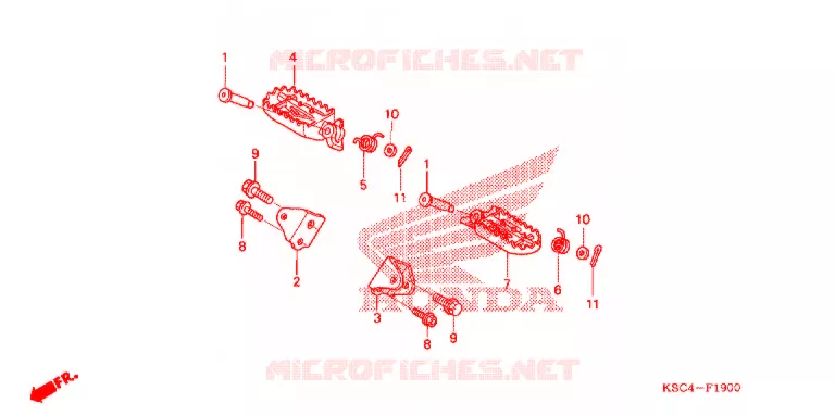 OPSTAP/KICKARM/ WISSEL PEDAAL Honda MOTO 250 CRF 2004  CRF250X4