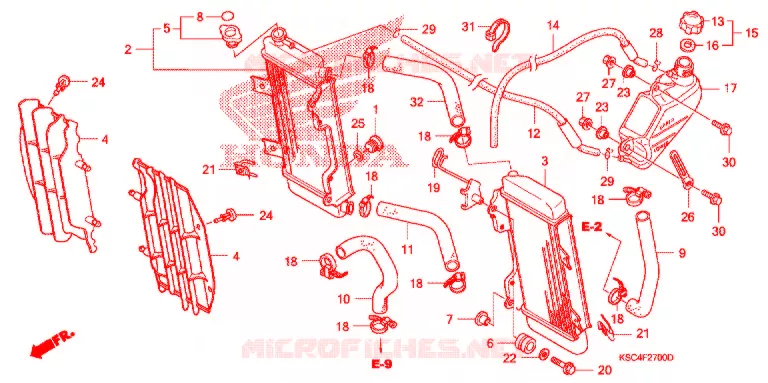 RADIATOR Honda MOTO 250 CRF 2005  CRF250X5