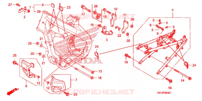 FRAME CHASSIS Honda MOTO 250 CRF 2008  CRF250X8