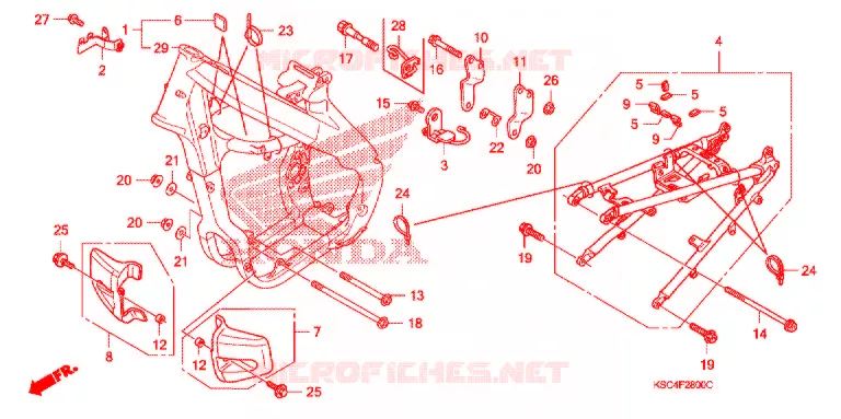 FRAME CHASSIS Honda MOTO 250 CRF 2008  CRF250X8