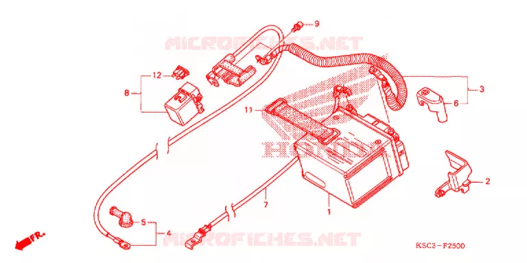 GEREEDSCHAP/ACCUVAK Honda MOTO 250 CRF 2008  CRF250X8