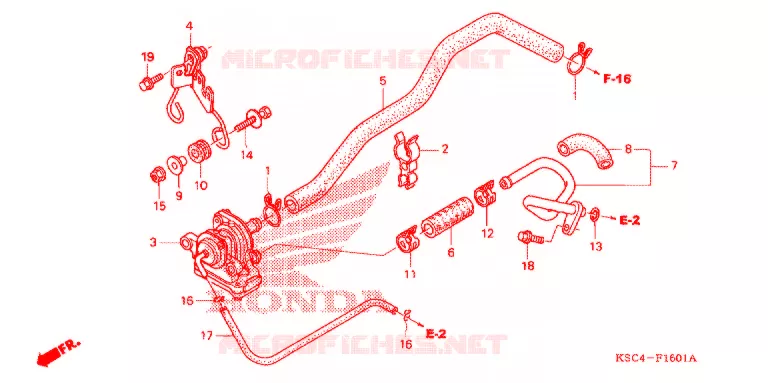 LUCHTZUIGKLEP Honda MOTO 250 CRF 2009  CRF250X9