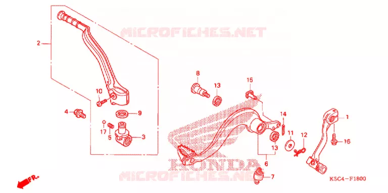 PEDAAL/KICKSTARTER ARM Honda MOTO 250 CRF 2009  CRF250X9