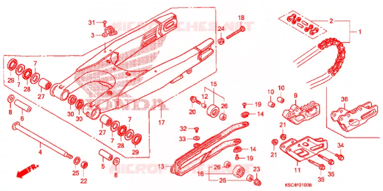 ZWAAI-ARM/KETTINGKAST Honda MOTO 250 CRF 2009  CRF250X9