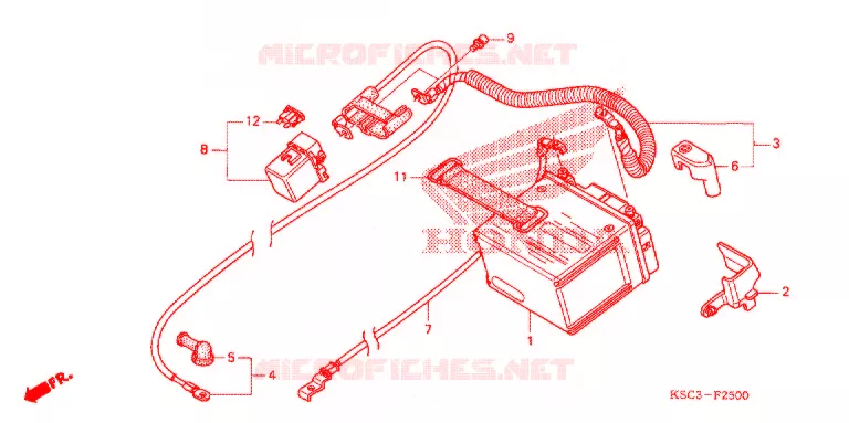 GEREEDSCHAP/ACCUVAK Honda MOTO 250 CRF 2012  CRF250XC