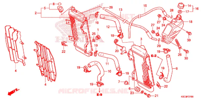 RADIATOR Honda MOTO 250 CRF 2013  CRF250XD