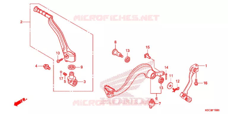 PEDAAL/KICKSTARTER ARM Honda MOTO 250 CRF 2013  CRF250XD