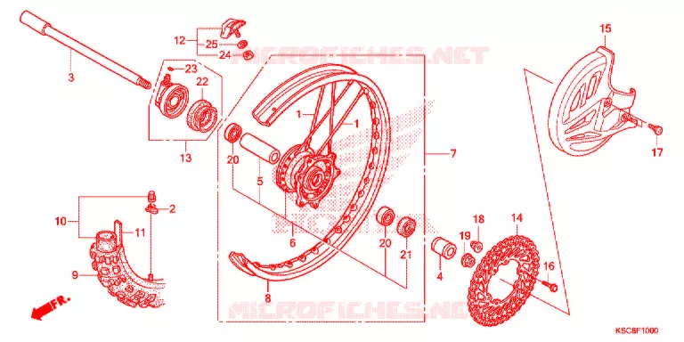 VOOR WIEL Honda MOTO 250 CRF 2013  CRF250XD