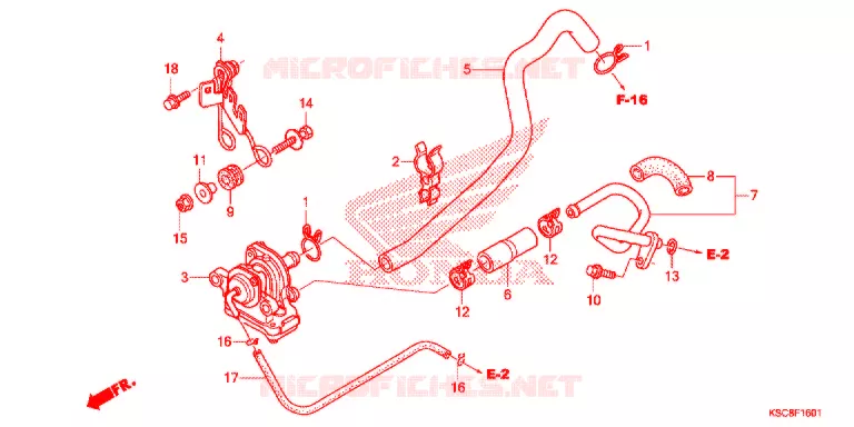 LUCHTZUIGKLEP Honda MOTO 250 CRF 2015  CRF250XF