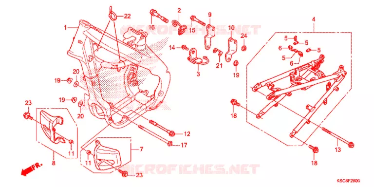 FRAME CHASSIS Honda MOTO 250 CRF 2015  CRF250XF