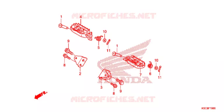OPSTAP/KICKARM/ WISSEL PEDAAL Honda MOTO 250 CRF 2016  CRF250XG