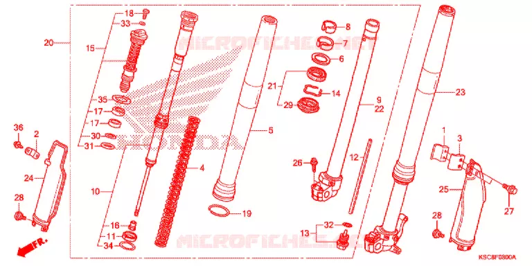 VOOR VORK Honda MOTO 250 CRF 2016  CRF250XG