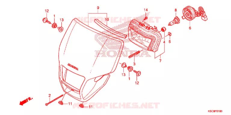 KOPLAMP Honda MOTO 250 CRF 2016  CRF250XG