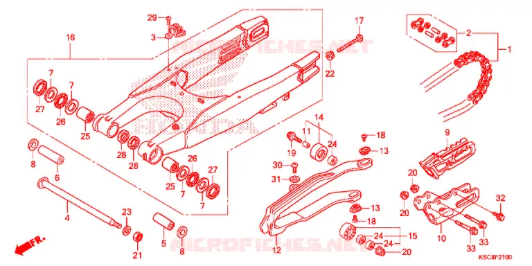 ZWAAI-ARM/KETTINGKAST Honda MOTO 250 CRF 2016  CRF250XG