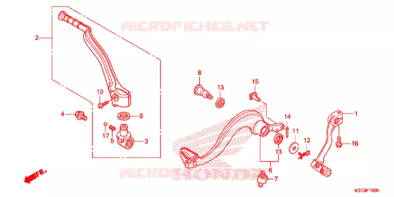 PEDAAL/KICKSTARTER ARM Honda MOTO 250 CRF 2019  CRF250XH