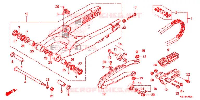 ZWAAI-ARM/KETTINGKAST Honda MOTO 250 CRF 2018  CRF250XH