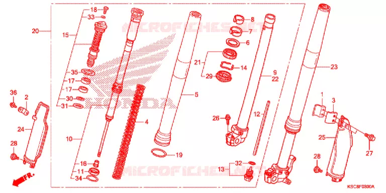 VOOR VORK Honda MOTO 250 CRF 2017  CRF250XH