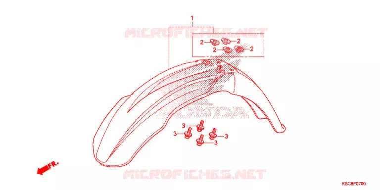 VOORSPATBORD Honda MOTO 250 CRF 2017  CRF250XH