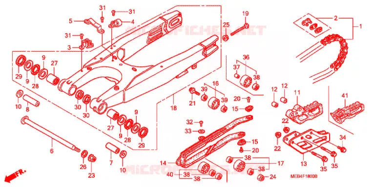 ZWAAI-ARM/KETTINGKAST Honda MOTO 450 CRF 2006  CRF450R6