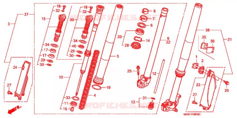 VOOR VORK Honda MOTO 450 CRF 2007  CRF450R7