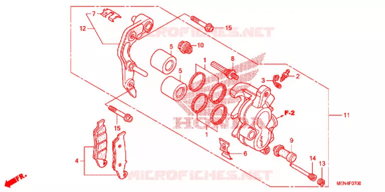 VOOR REMKLAUW Honda MOTO 450 CRF 2009  CRF450R9