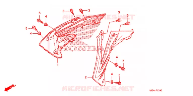 RADIATOR VERSTIJVING Honda MOTO 450 CRF 2009  CRF450R9
