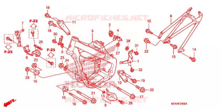 FRAME CHASSIS Honda MOTO 450 CRF 2010  CRF450RA
