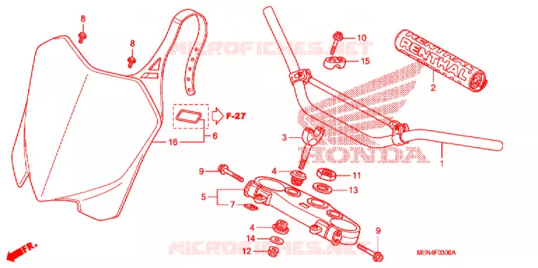 HENDEL PIJP/BOVENSTE BRUG (2) Honda MOTO 450 CRF 2010  CRF450RA