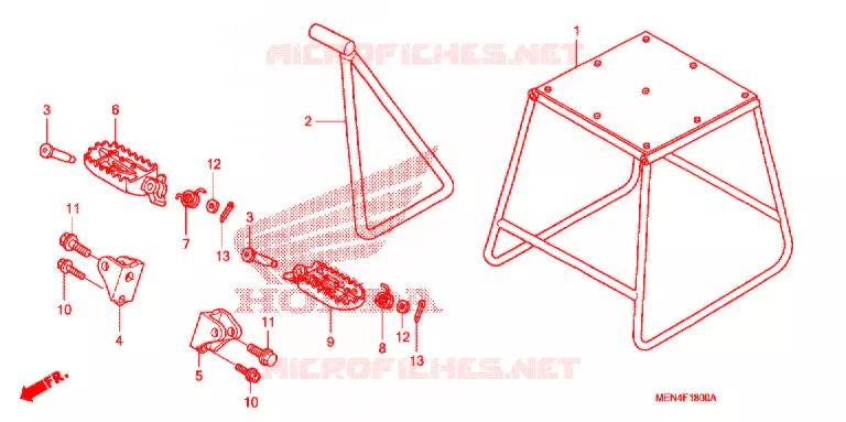 STANDAARD/OPSTAP Honda MOTO 450 CRF 2011  CRF450RB